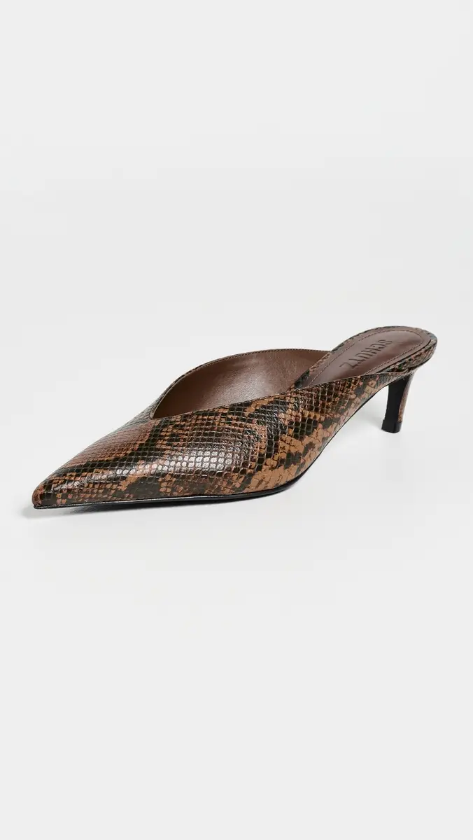 Schutz Loren Mid Mule Kitten Heels | Thumbnail 2 Schutz Loren Mid Mule Kitten Heels | Thumbnail 2