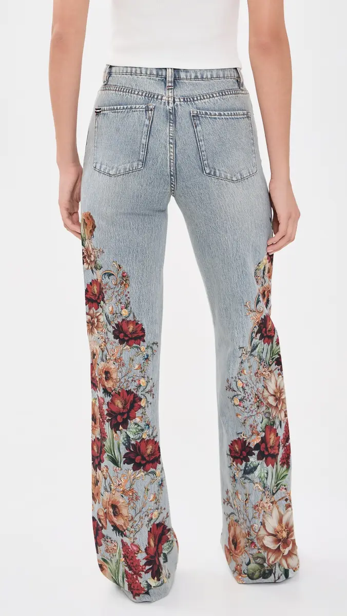 Alice + Olivia Chic Floral Jeans | Thumbnail 3 Alice + Olivia Chic Floral Jeans | Thumbnail 3