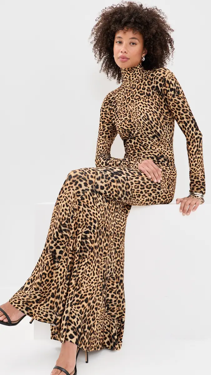Norma Kamali Long Sleeve Turtle Fishtail Gown | Thumbnail 2