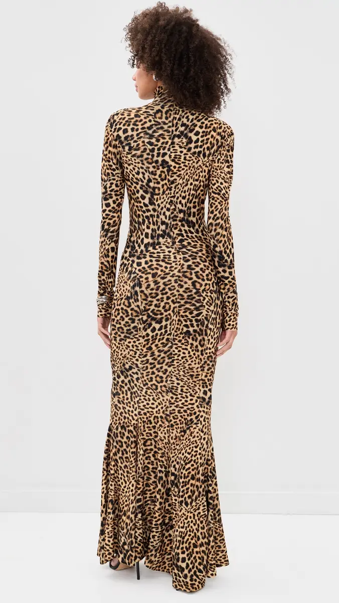 Norma Kamali Long Sleeve Turtle Fishtail Gown | Thumbnail 4