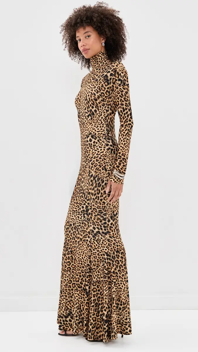 Norma Kamali Long Sleeve Turtle Fishtail Gown | Thumbnail 5