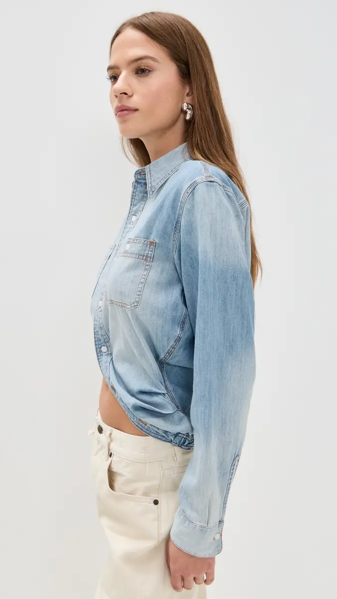 R13 Wrap Around Denim Work Shirt | Thumbnail 4 R13 Wrap Around Denim Work Shirt | Thumbnail 4