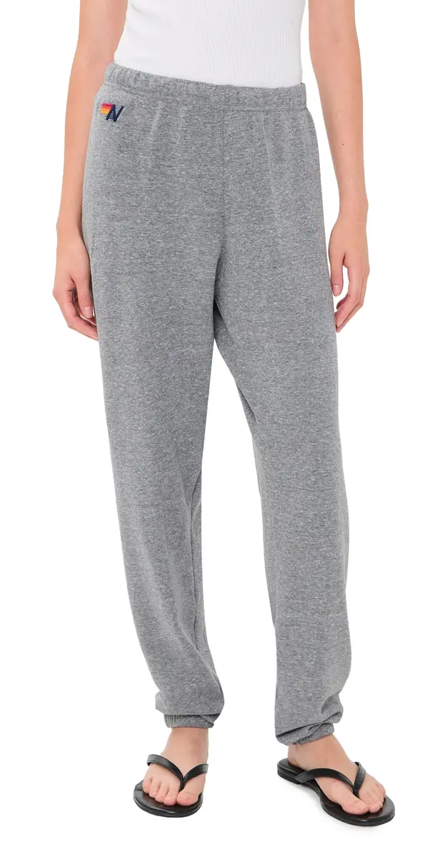 Aviator Nation Bolt titch Sweatpants Heather Grey/Black | Image 1 Aviator Nation Bolt titch Sweatpants Heather Grey/Black | Image 1
