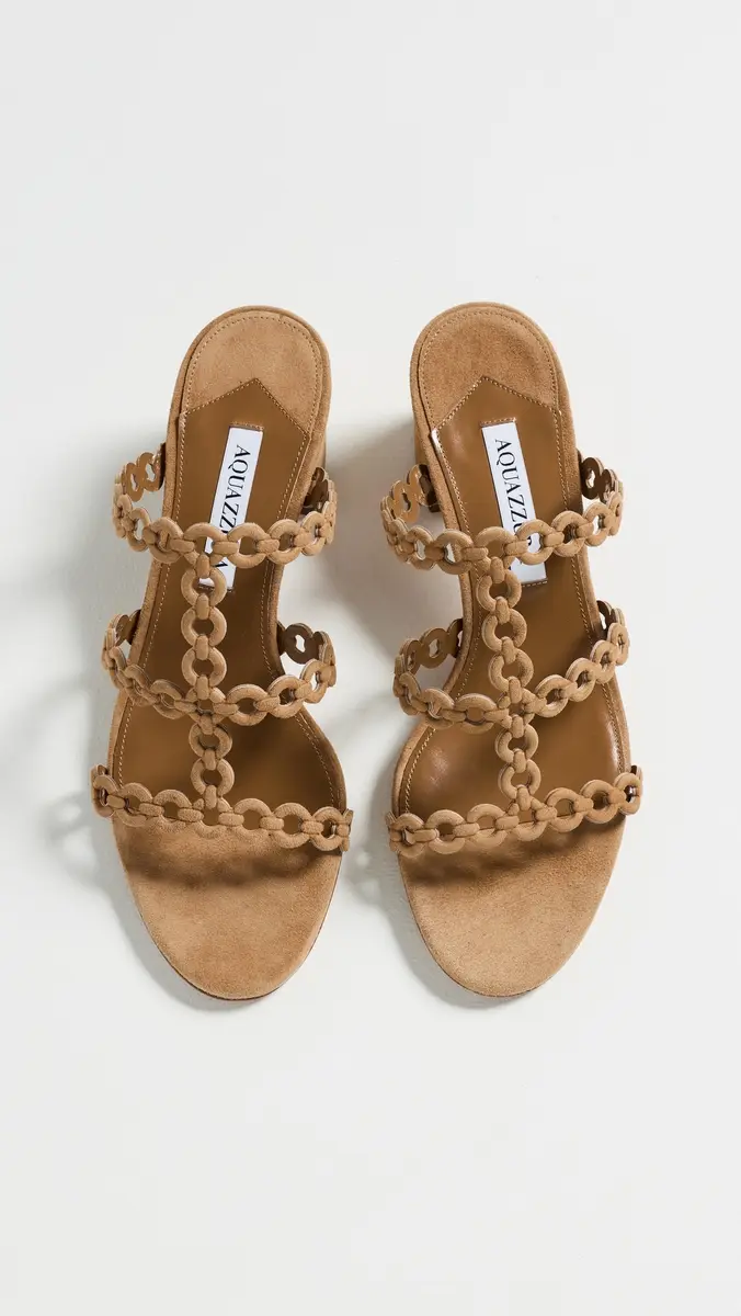 Aquazzura Infinity Chain Suede Mules 50mm | Thumbnail 5 Aquazzura Infinity Chain Suede Mules 50mm | Thumbnail 5