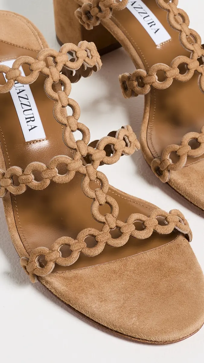 Aquazzura Infinity Chain Suede Mules 50mm | Thumbnail 6 Aquazzura Infinity Chain Suede Mules 50mm | Thumbnail 6