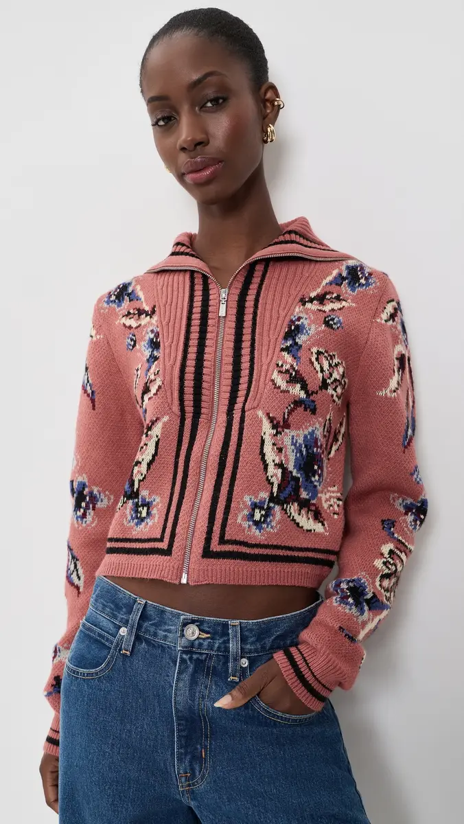 Farm Rio Floral Beauty Tapestry Knit Cardigan | Thumbnail 2