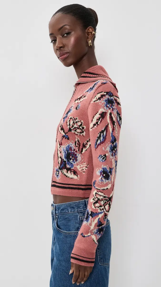 Farm Rio Floral Beauty Tapestry Knit Cardigan | Thumbnail 4