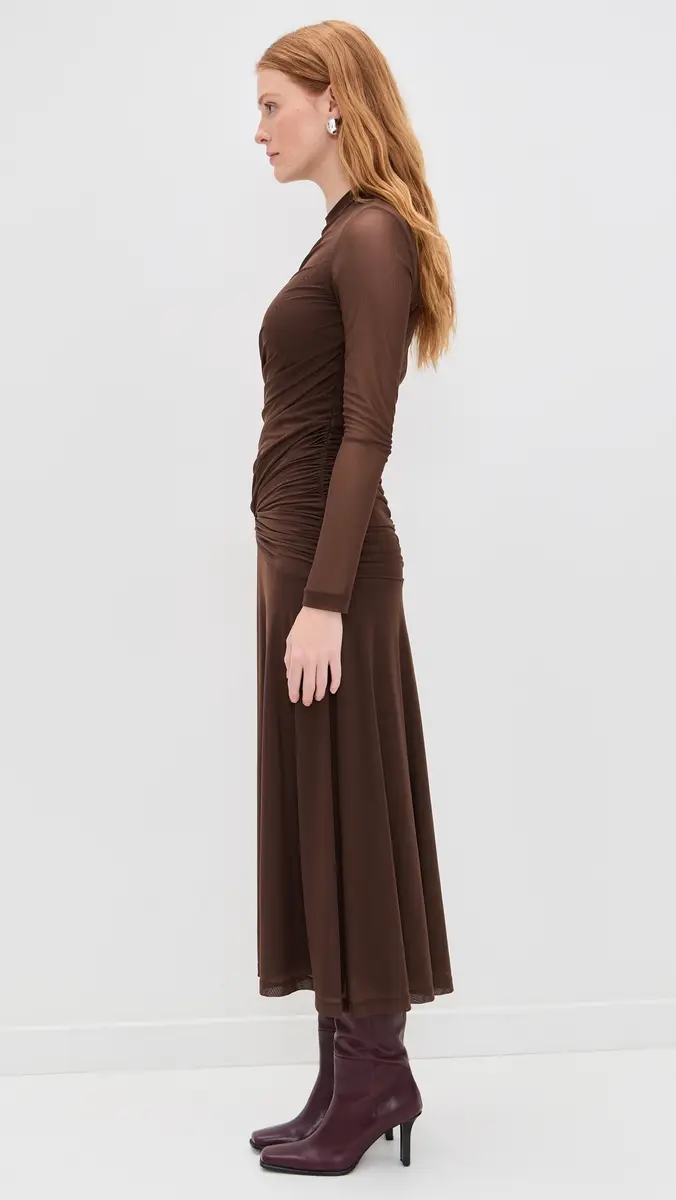 Wayf Selene Ruched Long Sleeve Dress | Thumbnail 4 Wayf Selene Ruched Long Sleeve Dress | Thumbnail 4