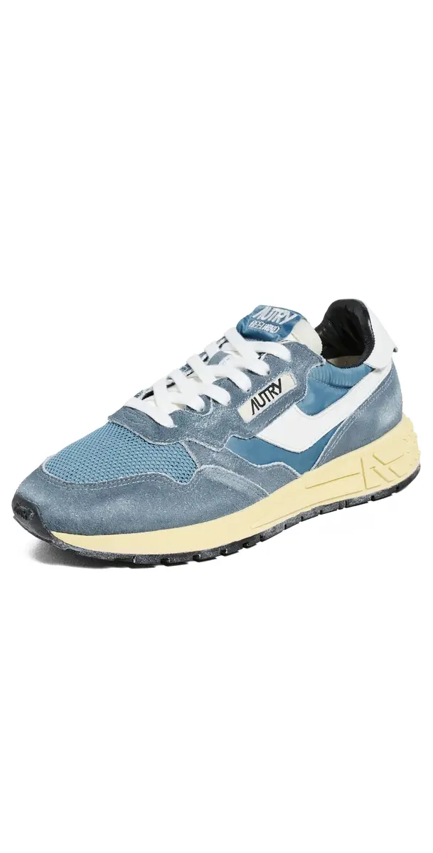 Autry Reelwind Low Suede Sneakers Sky Sugar/White | Image 1 Autry Reelwind Low Suede Sneakers Sky Sugar/White | Image 1