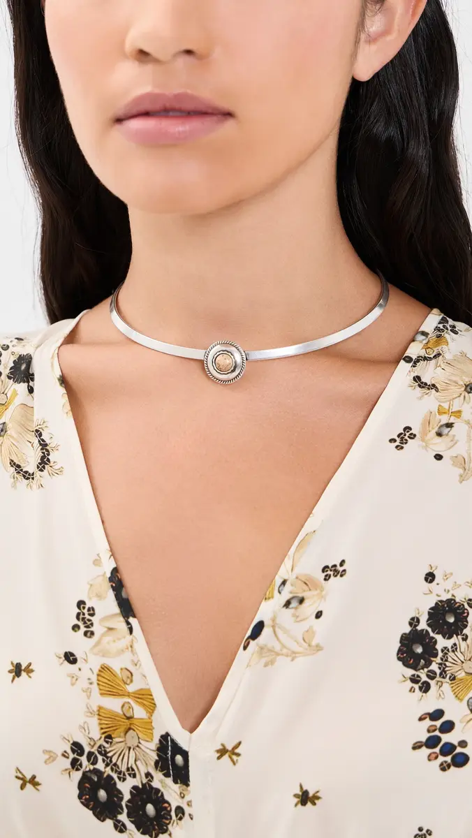 Isabel Marant Stone Embellished Choker Necklace | Thumbnail 3