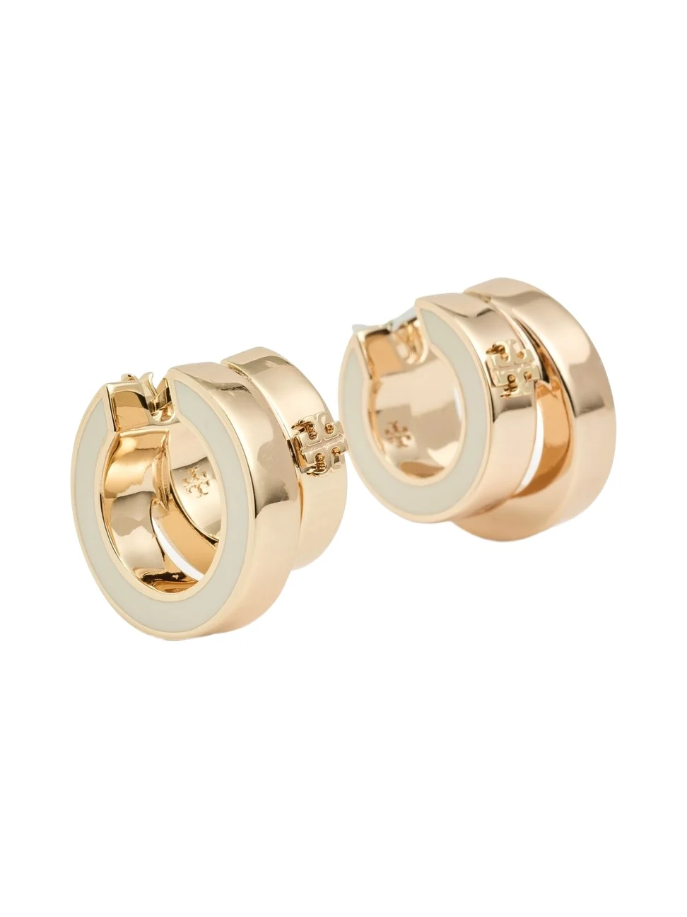 Tory Burch Kira Enamel Double Hoop Earrings