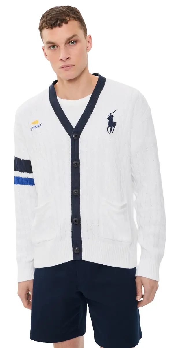 Polo Ralph Lauren x US Open Cardigan Ceramic White ulti | Image 1 Polo Ralph Lauren x US Open Cardigan Ceramic White ulti | Image 1