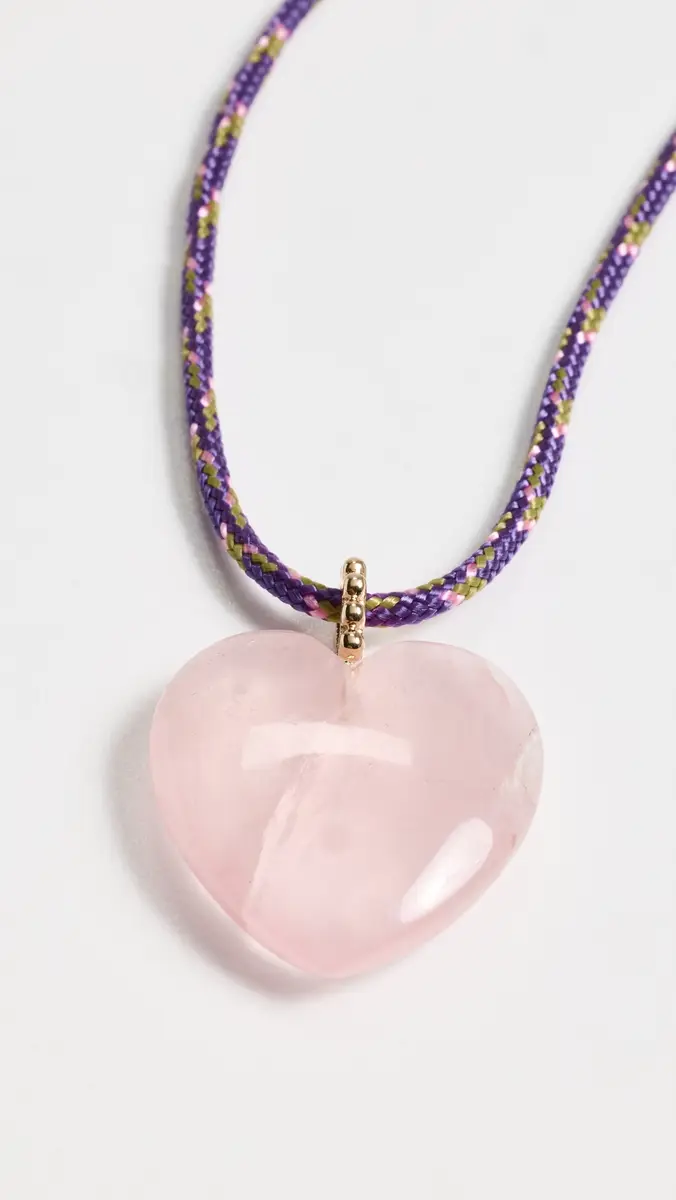 Zoë Chicco Rose Quartz Heart Paracord Necklace | Thumbnail 5 Zoë Chicco Rose Quartz Heart Paracord Necklace | Thumbnail 5