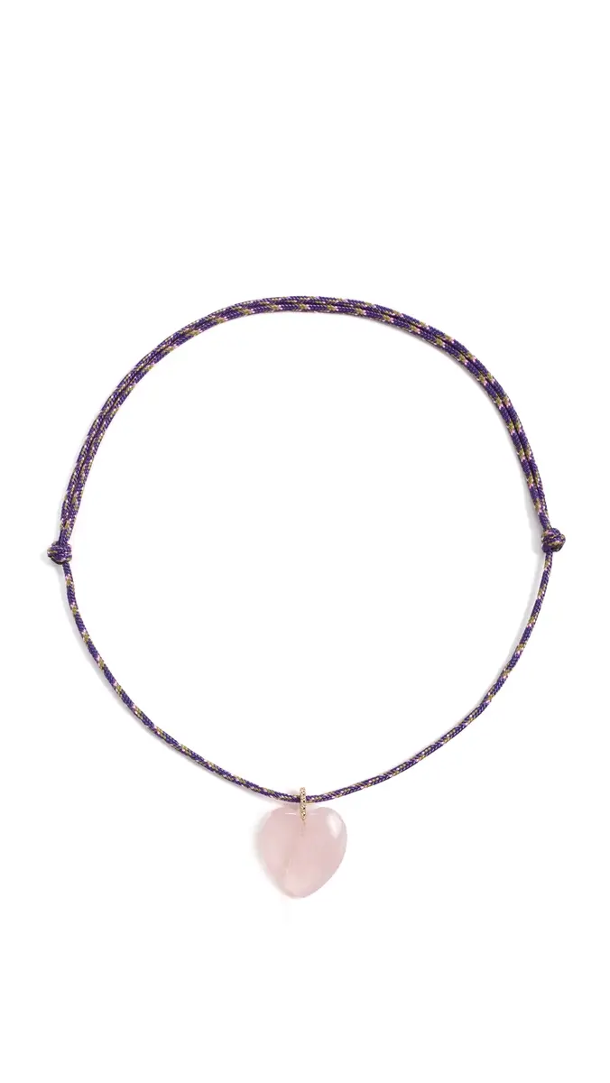 Zoë Chicco Rose Quartz Heart Paracord Necklace | Thumbnail 6 Zoë Chicco Rose Quartz Heart Paracord Necklace | Thumbnail 6