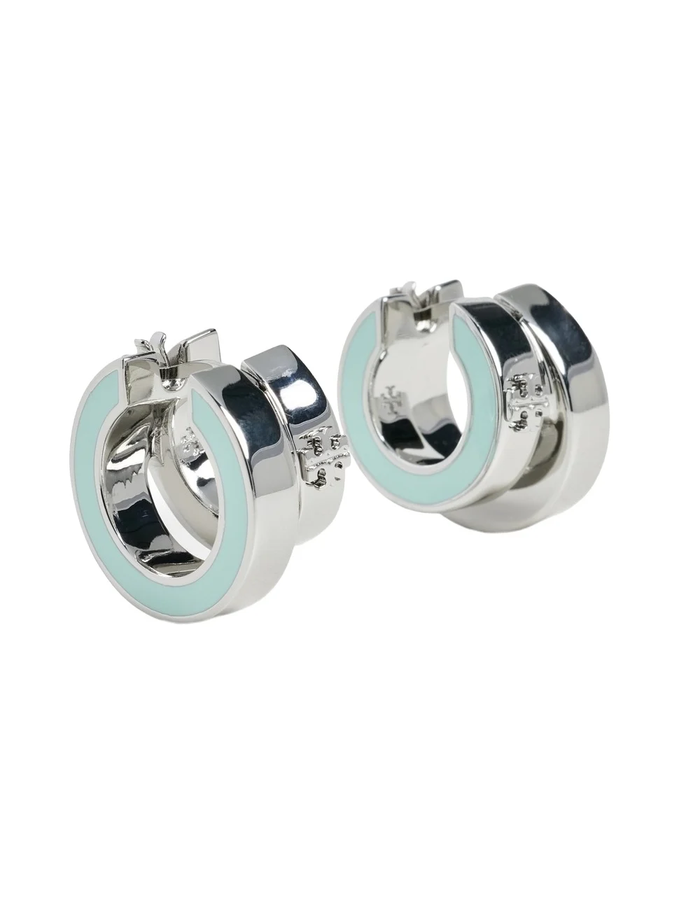 Tory Burch Kira Enamel Double Hoop Earrings