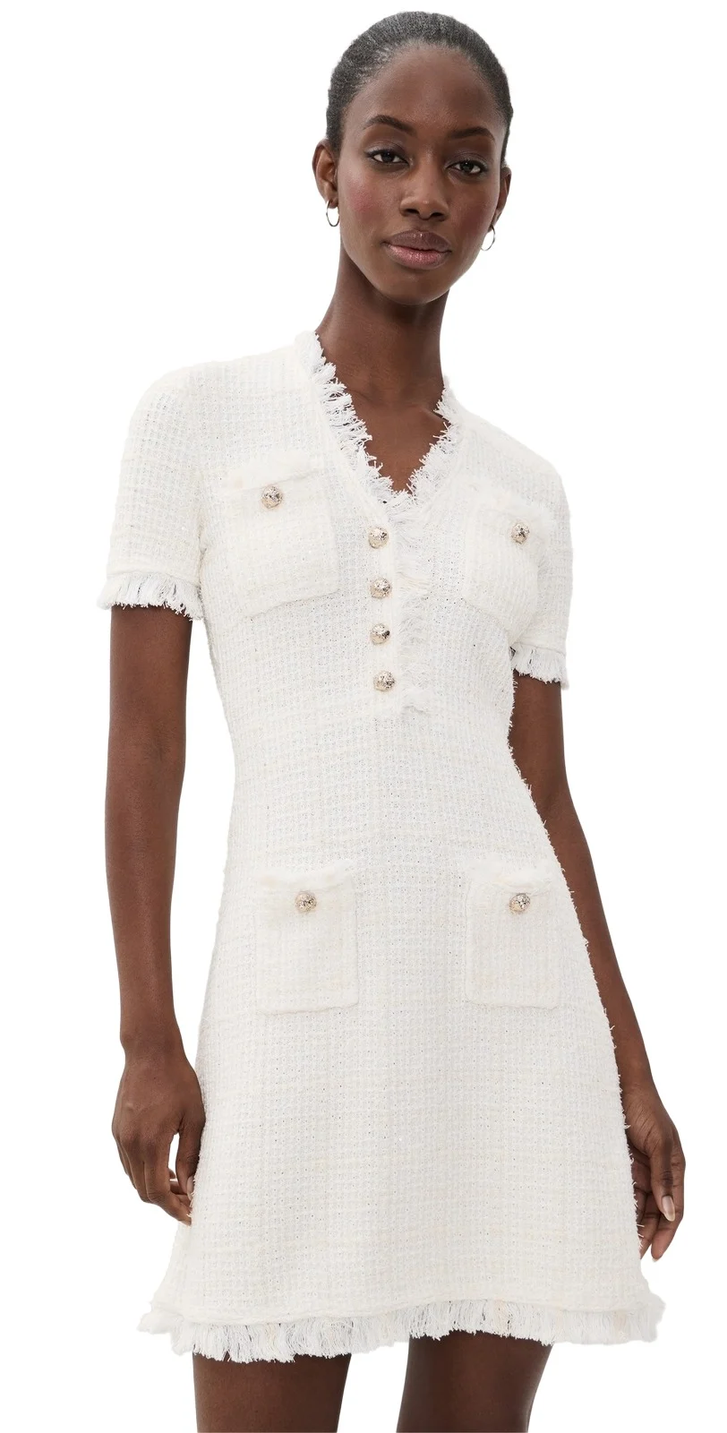Cream Textured Knit Mini Dress Cream Textured Knit Mini Dress