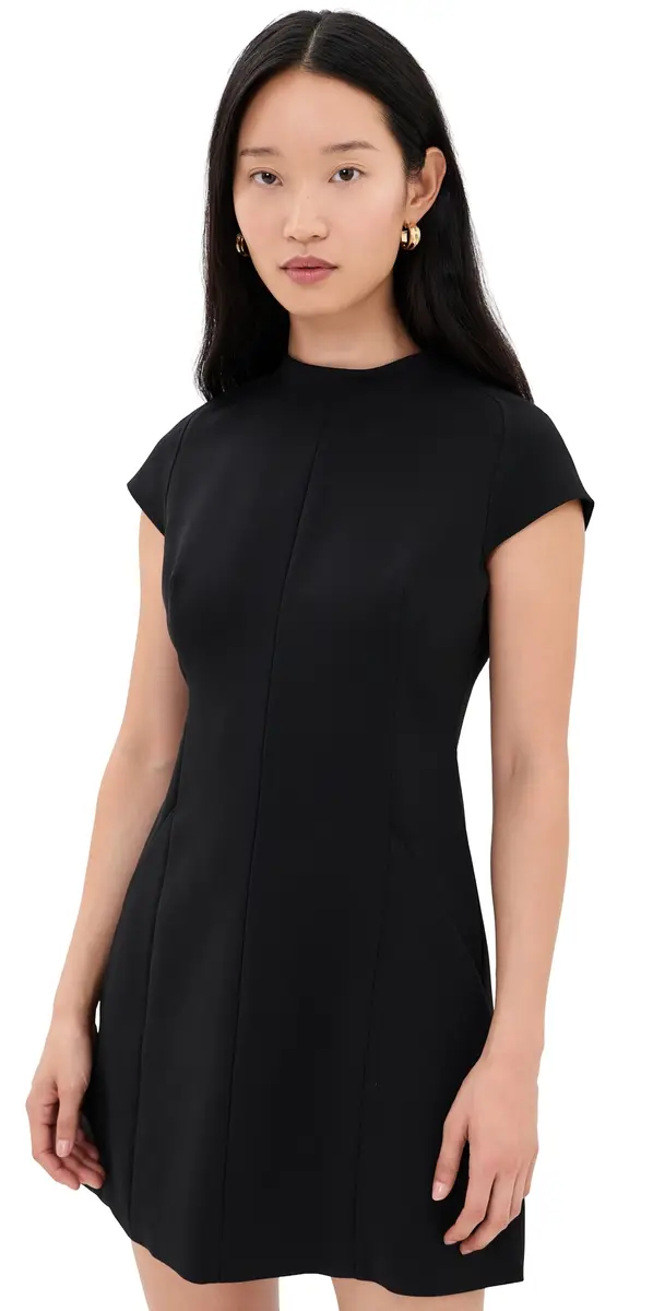Theory Raglan Mini Dress Black | Image 1 Theory Raglan Mini Dress Black | Image 1