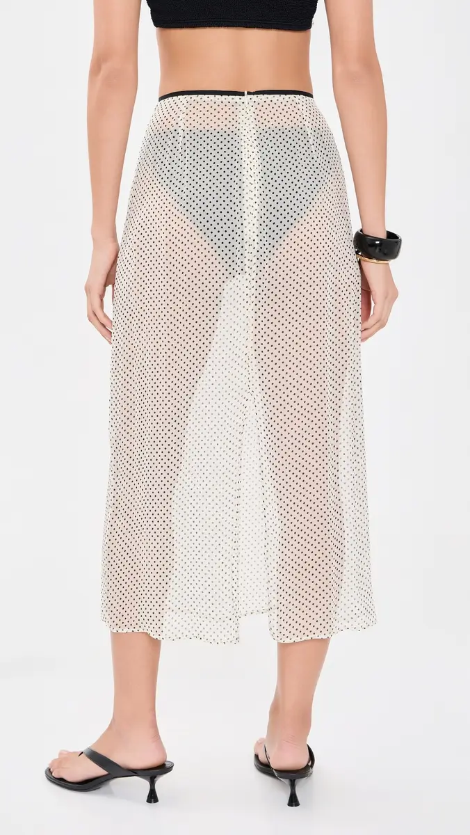 Hunza G Sheer Polka-Dot Coverup Skirt | Thumbnail 3 Hunza G Sheer Polka-Dot Coverup Skirt | Thumbnail 3