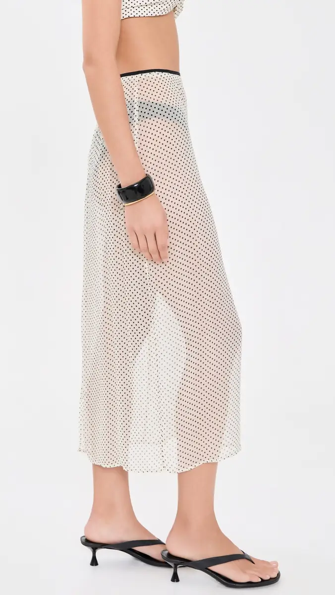 Hunza G Sheer Polka-Dot Coverup Skirt | Thumbnail 4 Hunza G Sheer Polka-Dot Coverup Skirt | Thumbnail 4