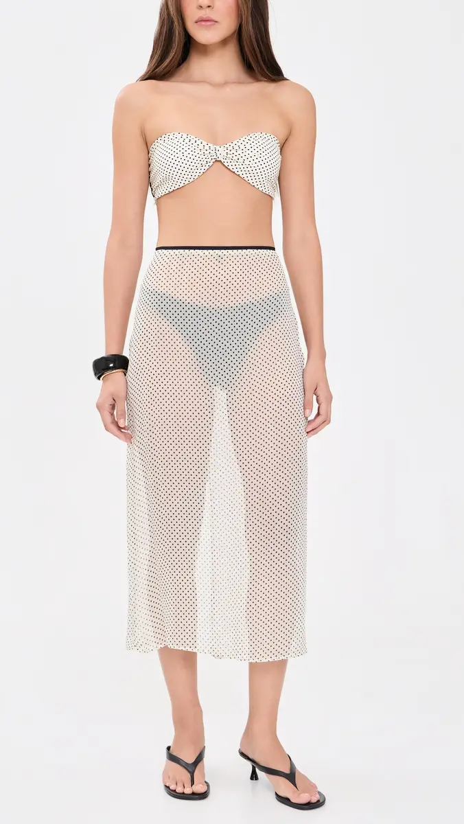 Hunza G Sheer Polka-Dot Coverup Skirt | Thumbnail 5 Hunza G Sheer Polka-Dot Coverup Skirt | Thumbnail 5