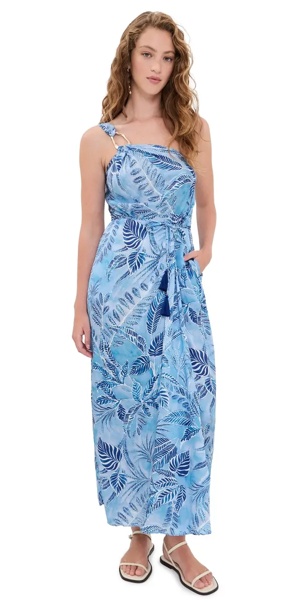 Poupette St Barth ong Fanny Dress Blue Calathea | Image 1 Poupette St Barth ong Fanny Dress Blue Calathea | Image 1