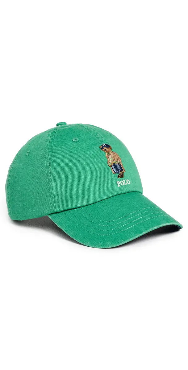 Polo Ralph Lauren Litchfield Bear Cap Raft Green One Size | Image 1 Polo Ralph Lauren Litchfield Bear Cap Raft Green One Size | Image 1