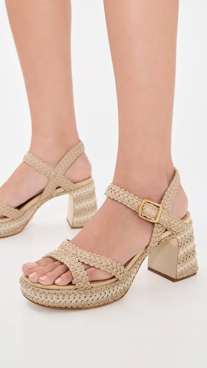 Larroudé Jolene Low Crochet Sandals | Thumbnail 3 Larroudé Jolene Low Crochet Sandals | Thumbnail 3