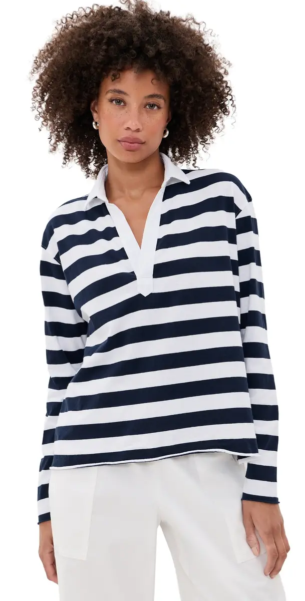 Frank & Eileen Patrick Popover Henley Nautical tripe | Image 1 Frank & Eileen Patrick Popover Henley Nautical tripe | Image 1