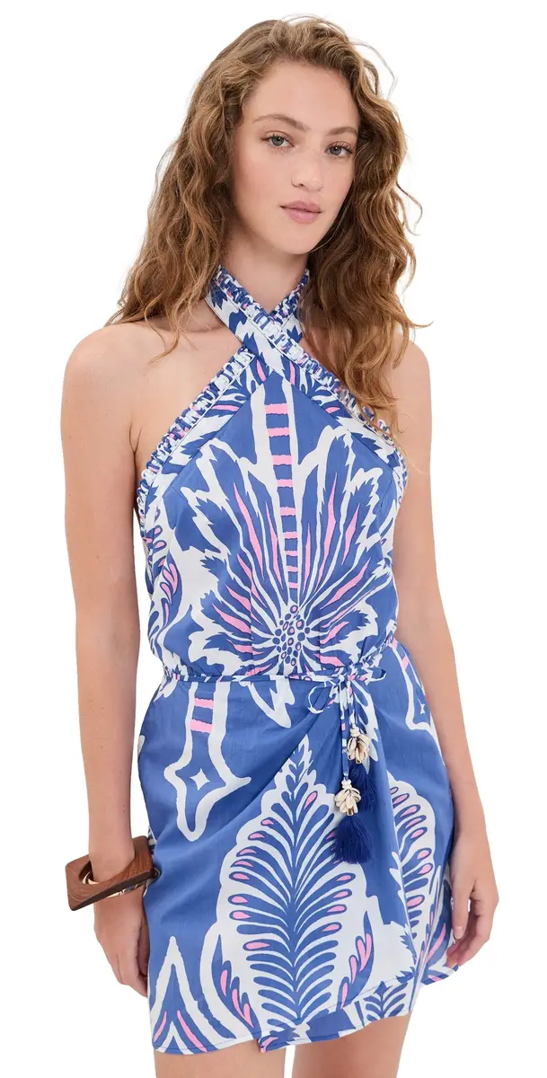 Poupette St Barth anon Mini Dress Royal Cartagena | Image 1 Poupette St Barth anon Mini Dress Royal Cartagena | Image 1