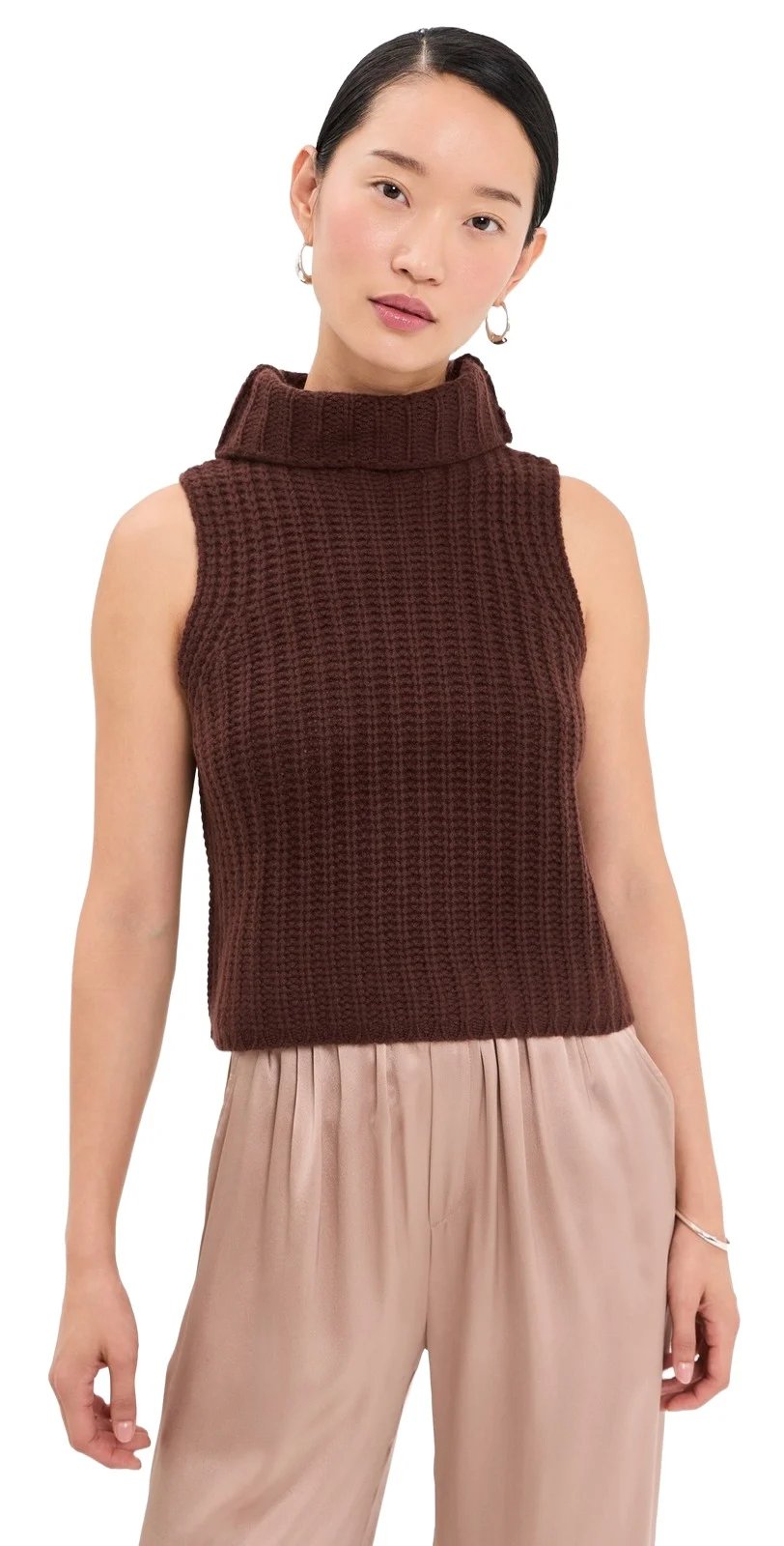 Sablyn Saige Cropped Cashmere Turtleneck Pullover