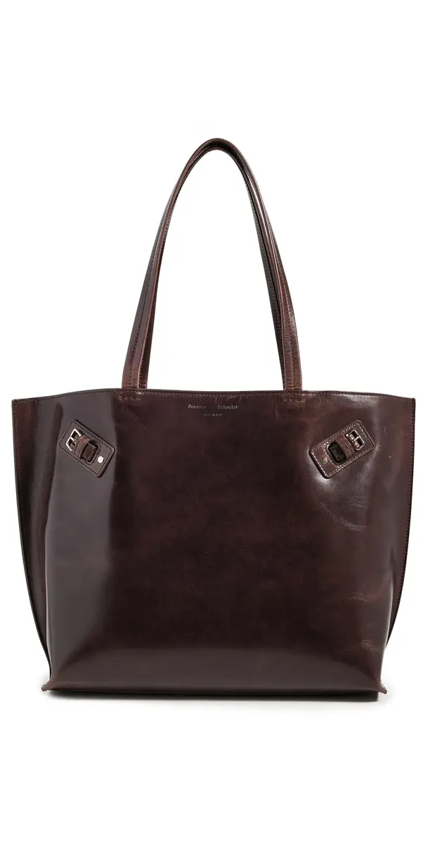 Proenza Schouler Days Tote In Pull Up Calfskin Dark Brown One Size | Image 1 Proenza Schouler Days Tote In Pull Up Calfskin Dark Brown One Size | Image 1