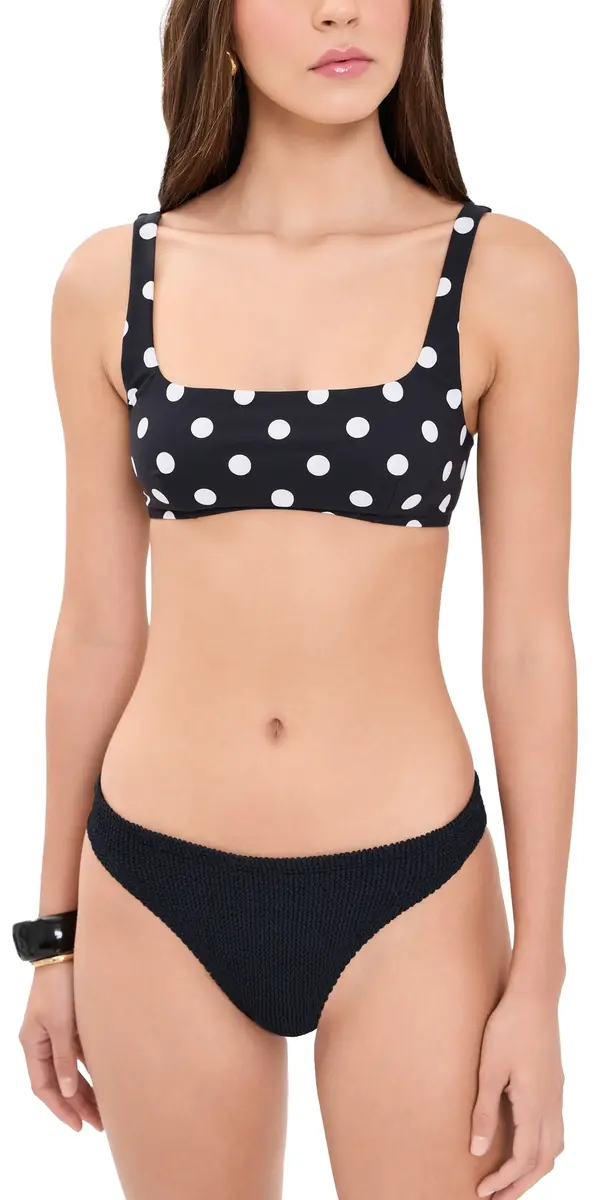 Hunza G Colette Bikini Set Black/Polka Dot | Image 1 Hunza G Colette Bikini Set Black/Polka Dot | Image 1