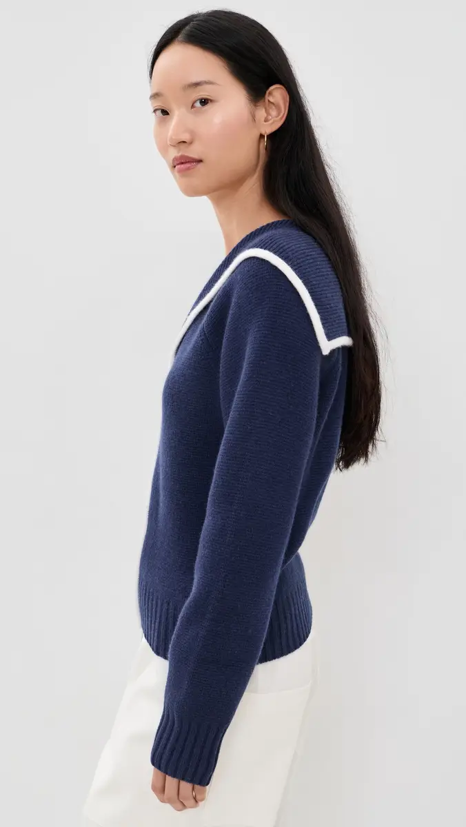 GOOD AMERICAN The Knit Sailor Zip Up | Thumbnail 4