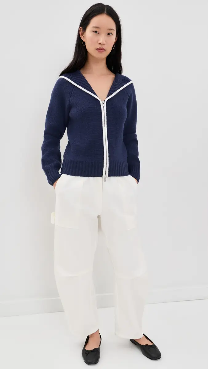 GOOD AMERICAN The Knit Sailor Zip Up | Thumbnail 5
