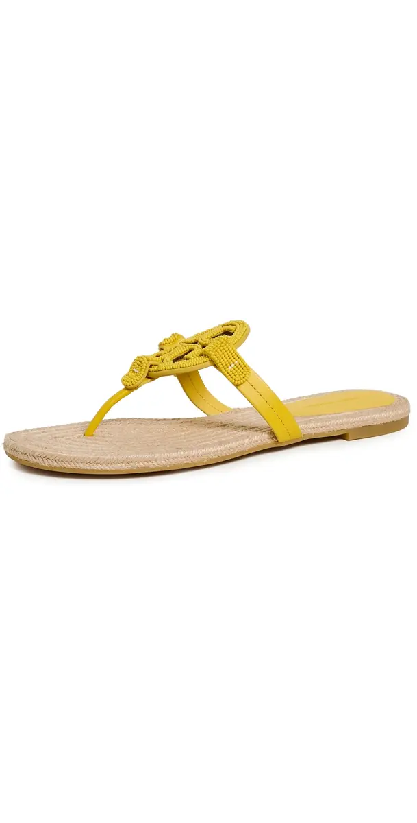 Tory Burch Miller Beaded Espadrille Sandals