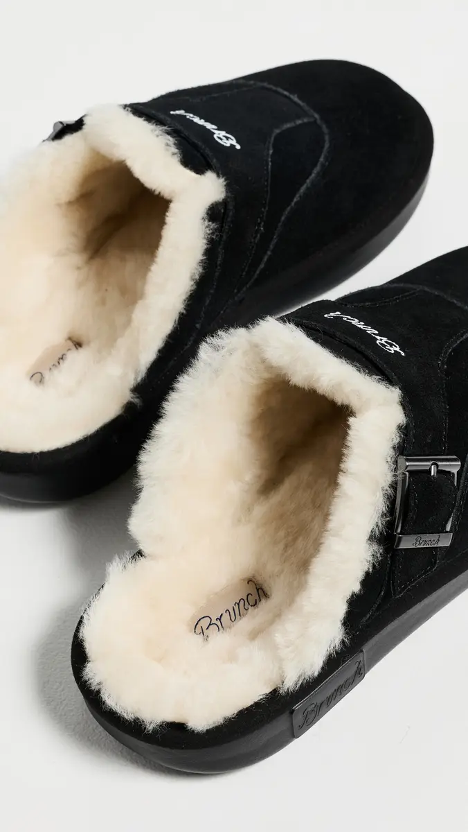 Brunch Amour Suede Shearling Slippers | Thumbnail 4