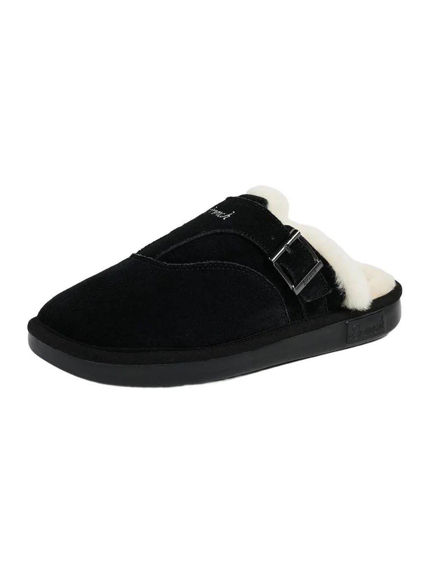 Brunch Amour Suede Shearling Slippers