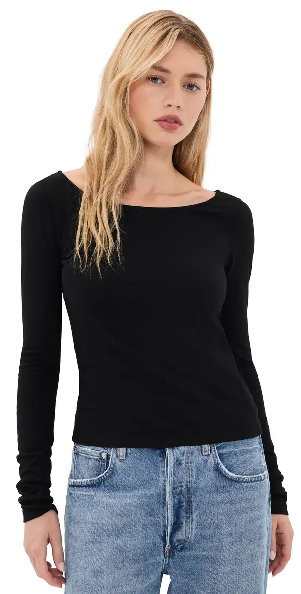 RE/DONE onroe Tee Black | Image 1 RE/DONE onroe Tee Black | Image 1