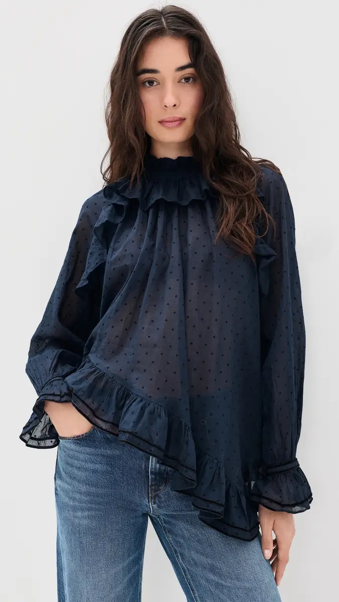 Ulla Johnson Marcella Long Sleeve Cotton Blouse | Thumbnail 2 Ulla Johnson Marcella Long Sleeve Cotton Blouse | Thumbnail 2