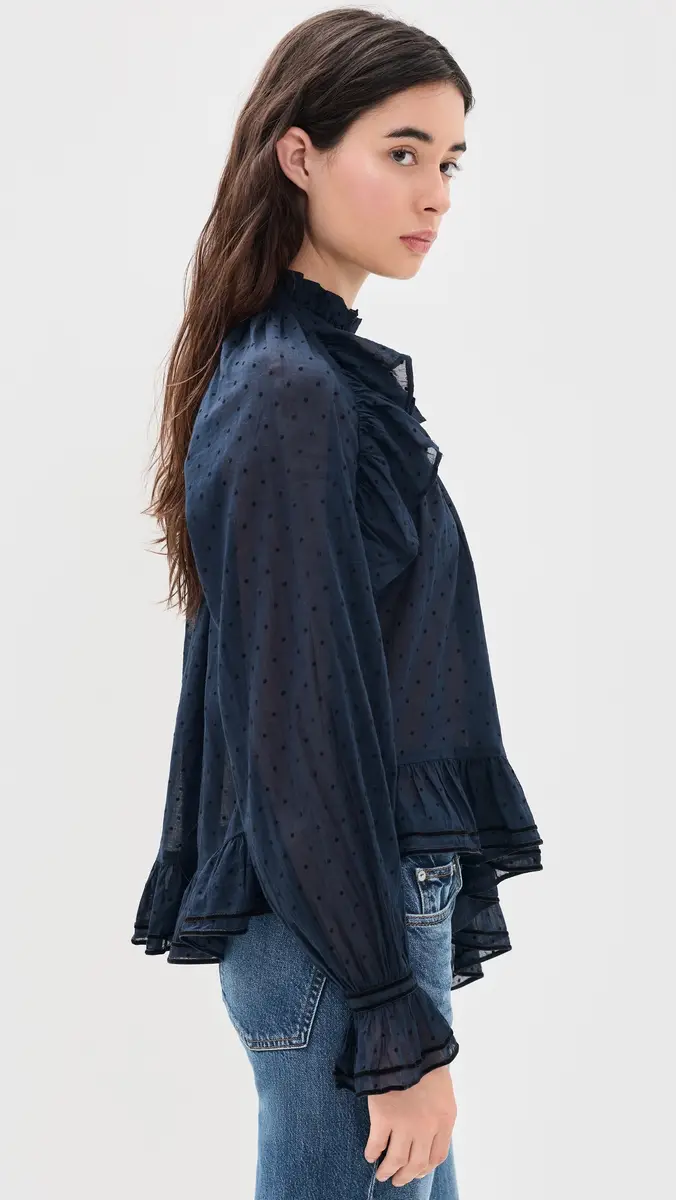 Ulla Johnson Marcella Long Sleeve Cotton Blouse | Thumbnail 4 Ulla Johnson Marcella Long Sleeve Cotton Blouse | Thumbnail 4