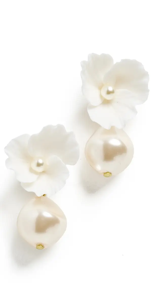 Jennifer Behr Clarabel Earrings Cream One Size | Image 1 Jennifer Behr Clarabel Earrings Cream One Size | Image 1