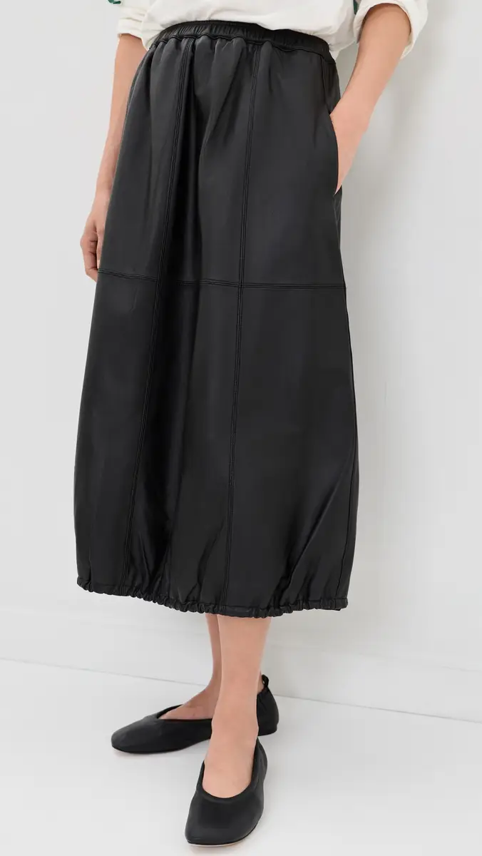 Sea Caitlin Leather Midi Skirt | Thumbnail 2 Sea Caitlin Leather Midi Skirt | Thumbnail 2