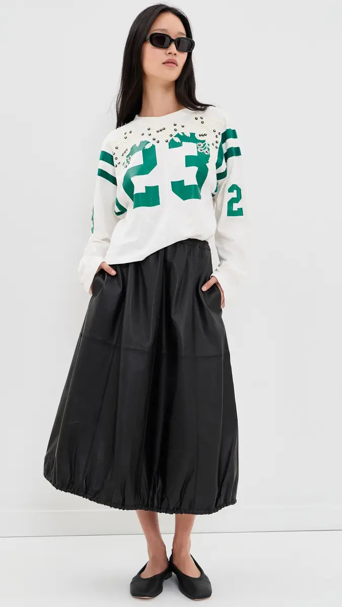 Sea Caitlin Leather Midi Skirt | Thumbnail 5 Sea Caitlin Leather Midi Skirt | Thumbnail 5