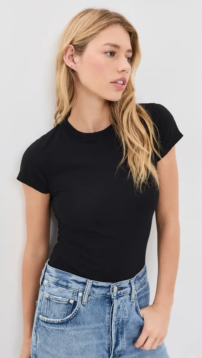 RE/DONE 60s Slim Tee Thong Bodysuit | Thumbnail 2 RE/DONE 60s Slim Tee Thong Bodysuit | Thumbnail 2