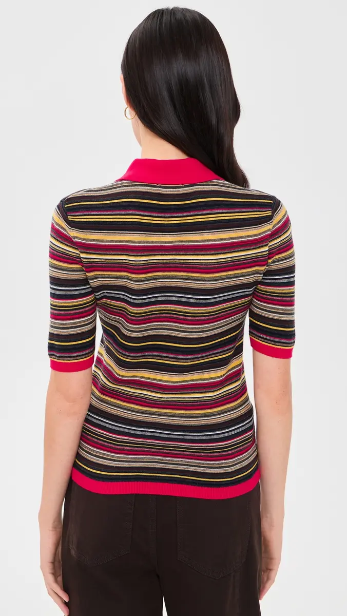 Pistola Ashlee Short Sleeve Polo Sweater | Thumbnail 3 Pistola Ashlee Short Sleeve Polo Sweater | Thumbnail 3