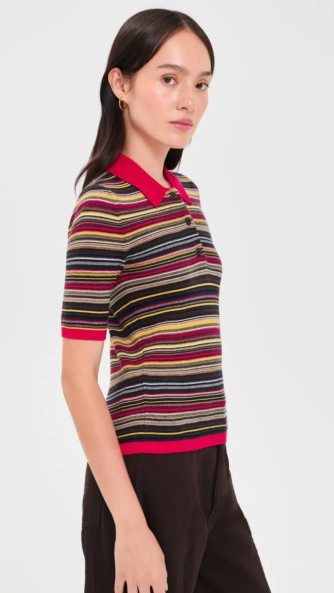 Pistola Ashlee Short Sleeve Polo Sweater | Thumbnail 4 Pistola Ashlee Short Sleeve Polo Sweater | Thumbnail 4