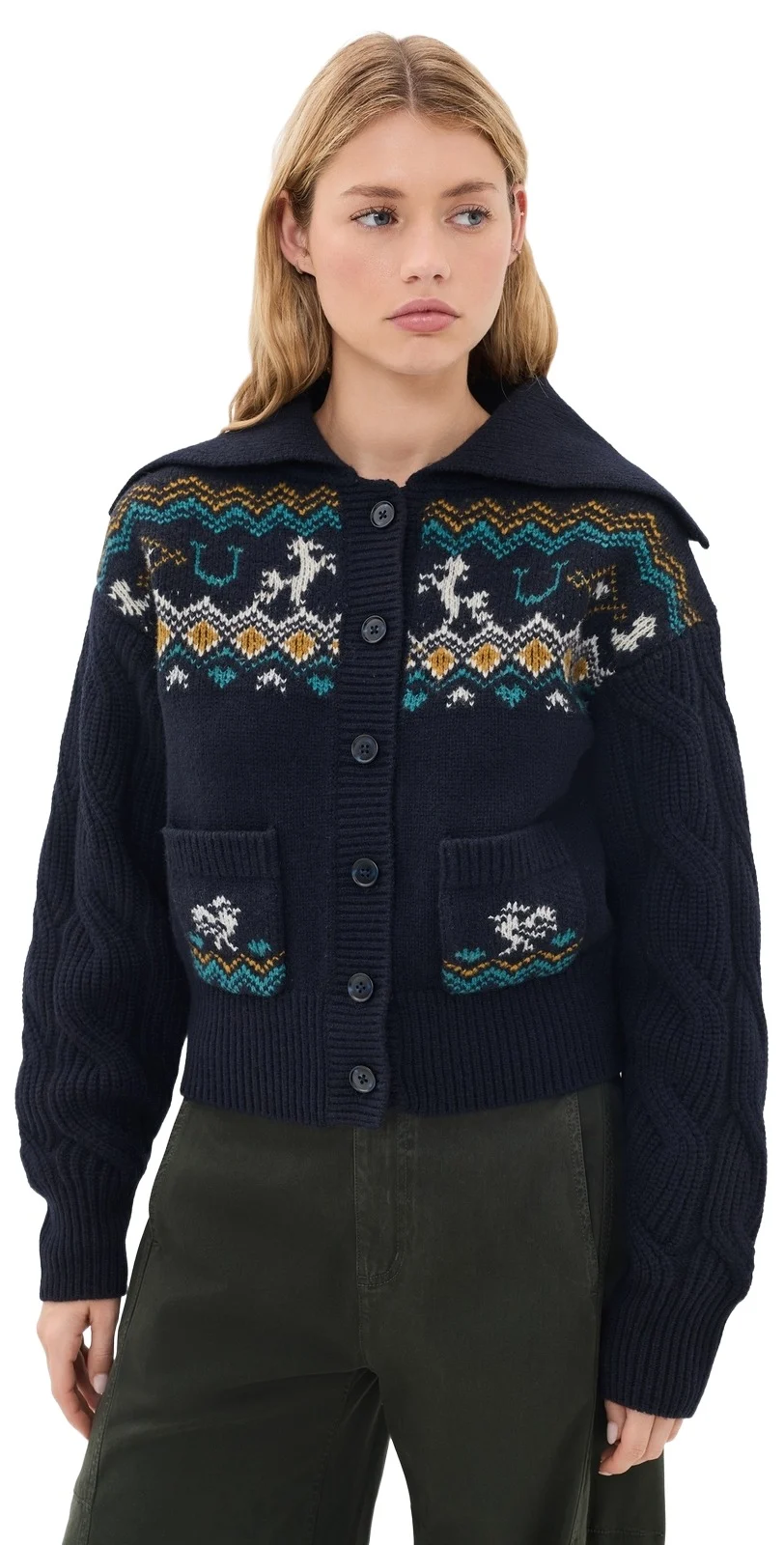 Patsy Fair Isle Knit Cardigan