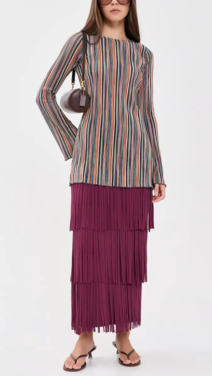 SIMONMILLER Za Za Knit Fringe Skirt | Thumbnail 5
