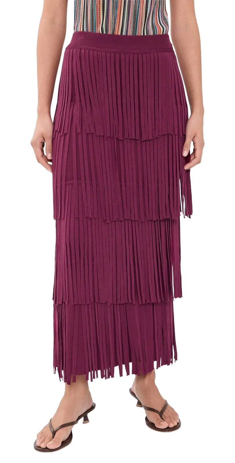 SIMONMILLER Za Za Knit Fringe Skirt