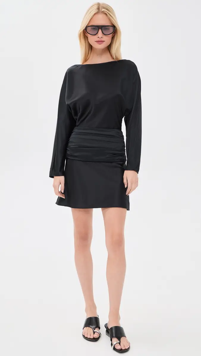 Staud Freda Silk Mini Dress | Thumbnail 5 Staud Freda Silk Mini Dress | Thumbnail 5